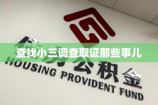 延平查找小三调查取证那些事儿
